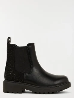 Bottines noires strass fille (24-30)
