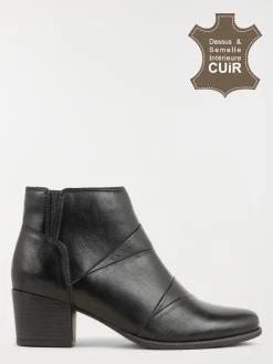 Bottines noires talons femme (36-41)
