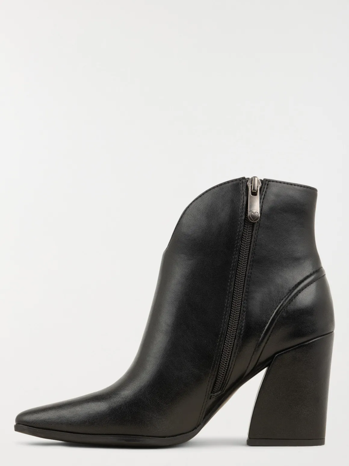 Bottines noires zippées femme (36-41)