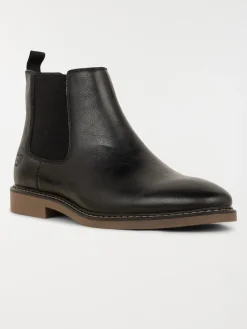 Bottines noires zippées homme (40-46)