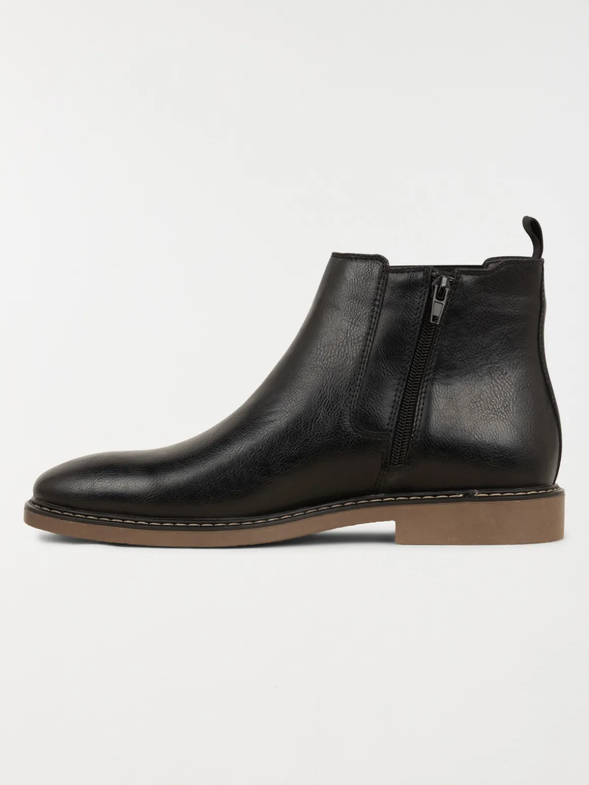 Bottines noires zippées homme (40-46)