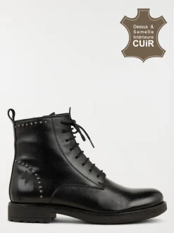 Bottines plates à lacets femme (36-41)