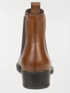 Bottines plates femme marron (36-41)