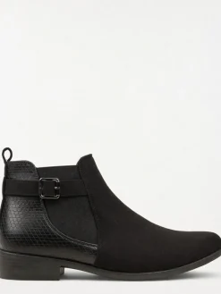 Bottines plates noires femme (36-41)