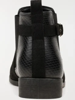 Bottines plates noires femme (36-41)