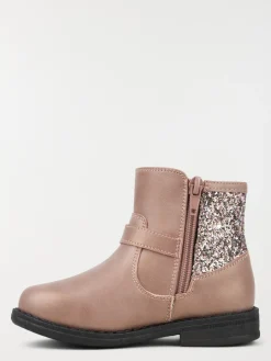 Bottines roses pailletées fille (31-35)
