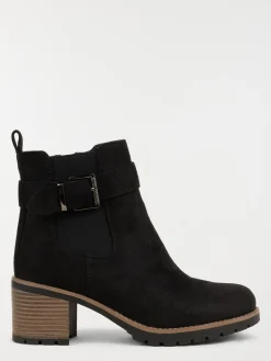 Bottines suédine à talon femme (36-41)