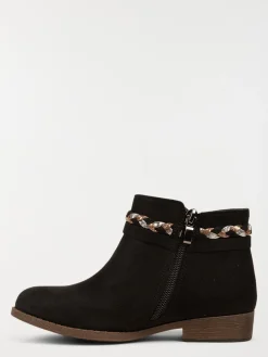 Bottines suédines noires fille (31-35)