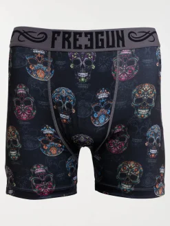 Boxer FREEGUN têtes de mort homme