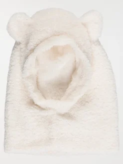 Cagoule oreilles 3D écru fille