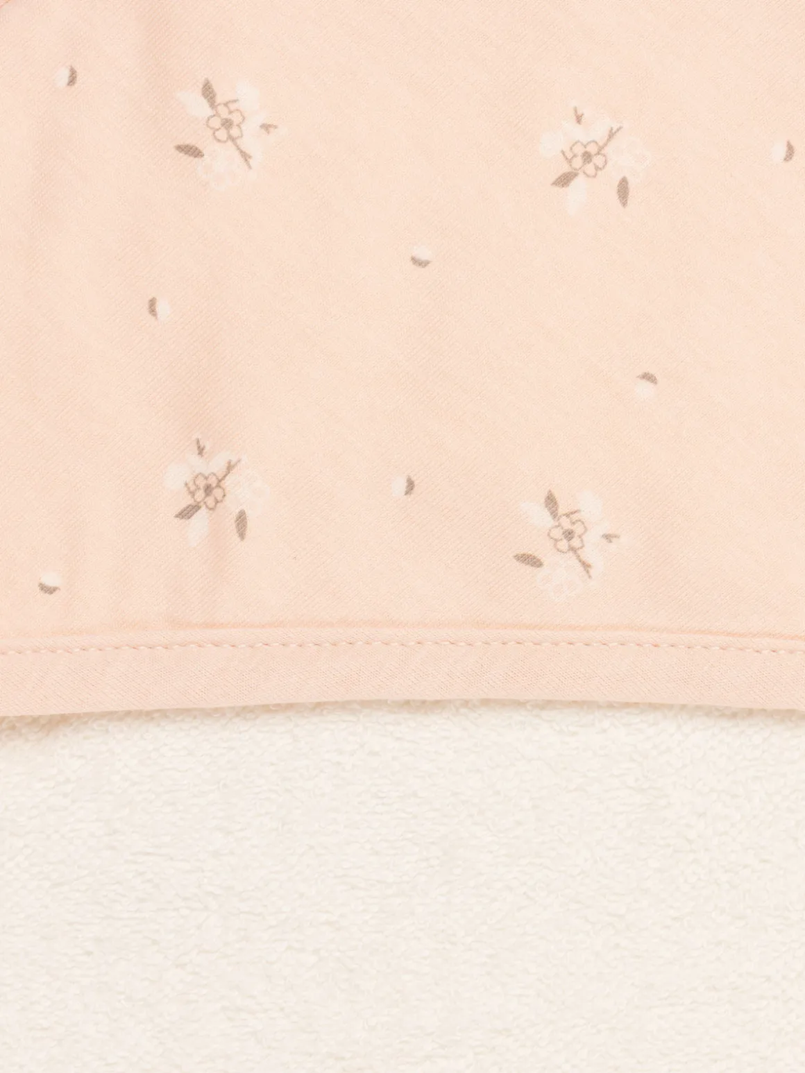 Cape de bain et gant rose bébé