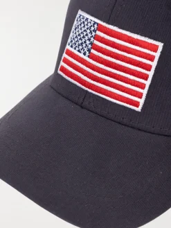 Casquette noir drapeau USA homme