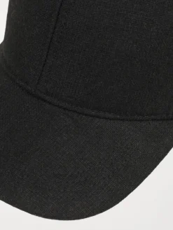 Casquette noire flanelle homme