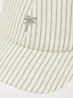 Casquette rayée broderie palmier garçon