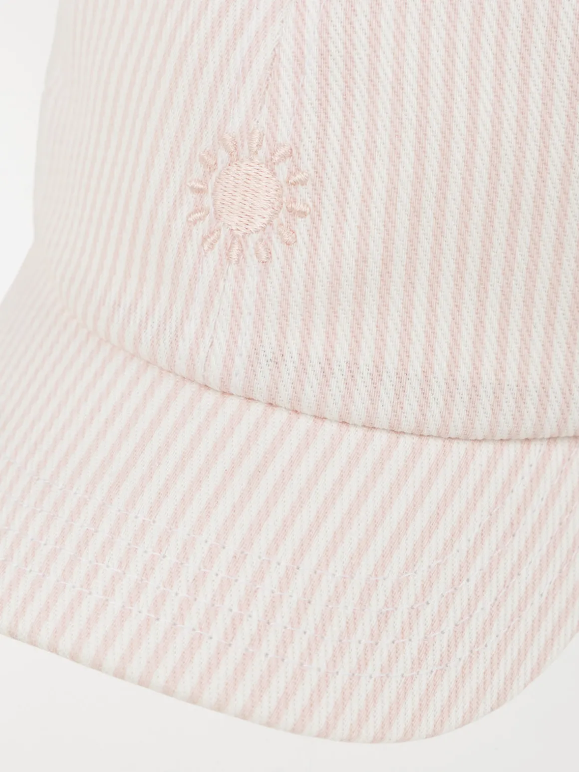 Casquette rayée soleil brodé fille