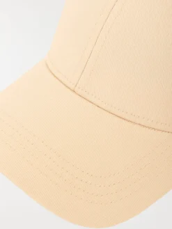 Casquette unie beige rosé femme