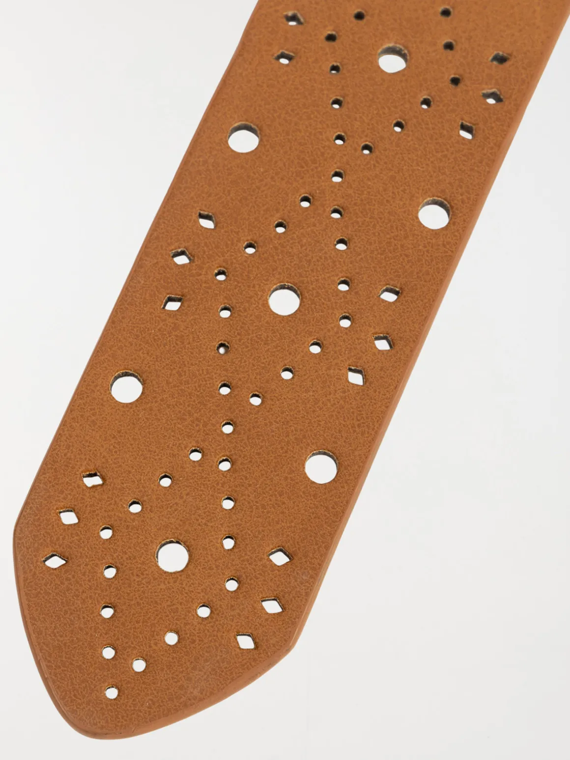 Ceinture ajourée camel femme