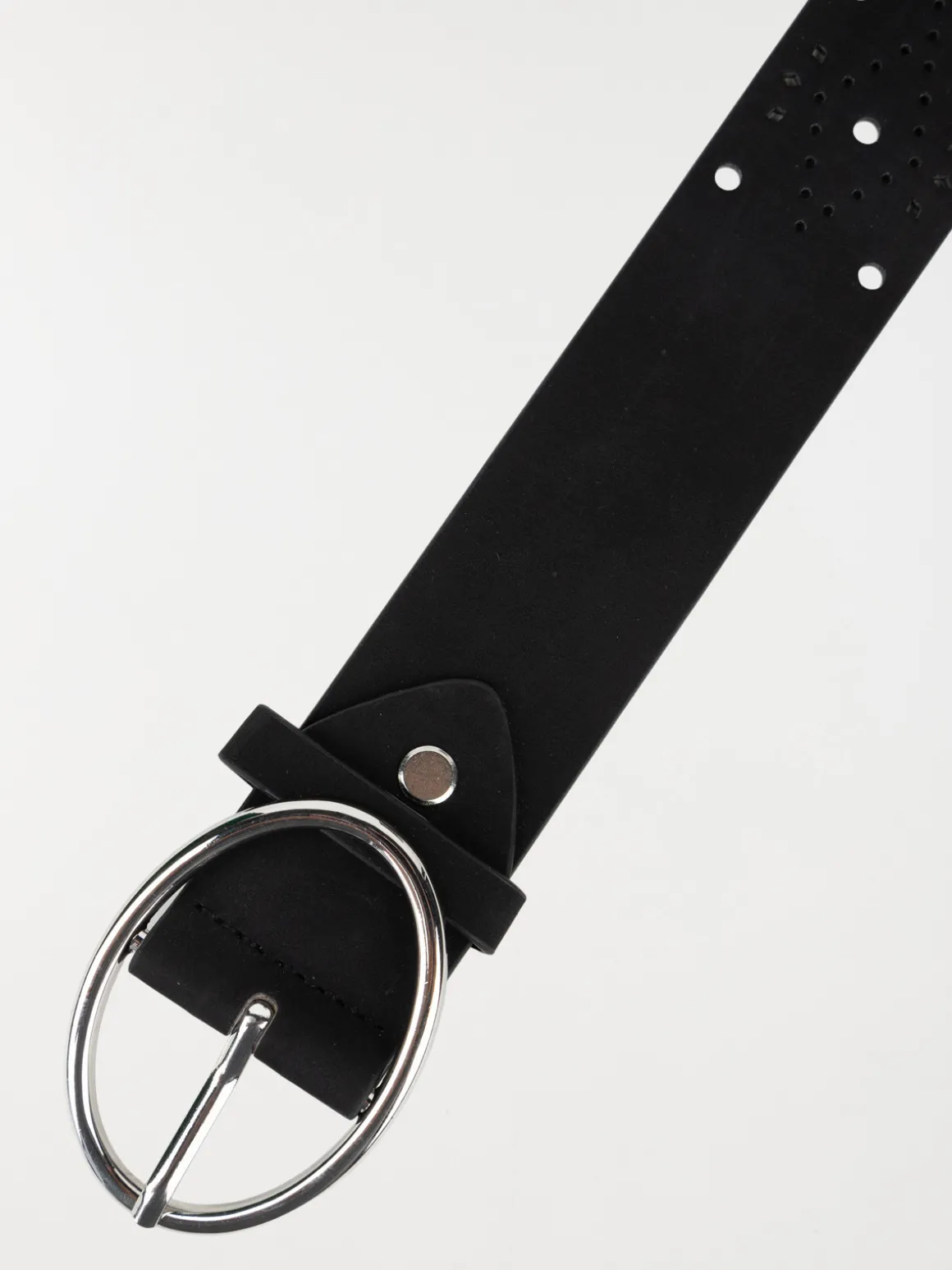 Ceinture ajourée noire femme