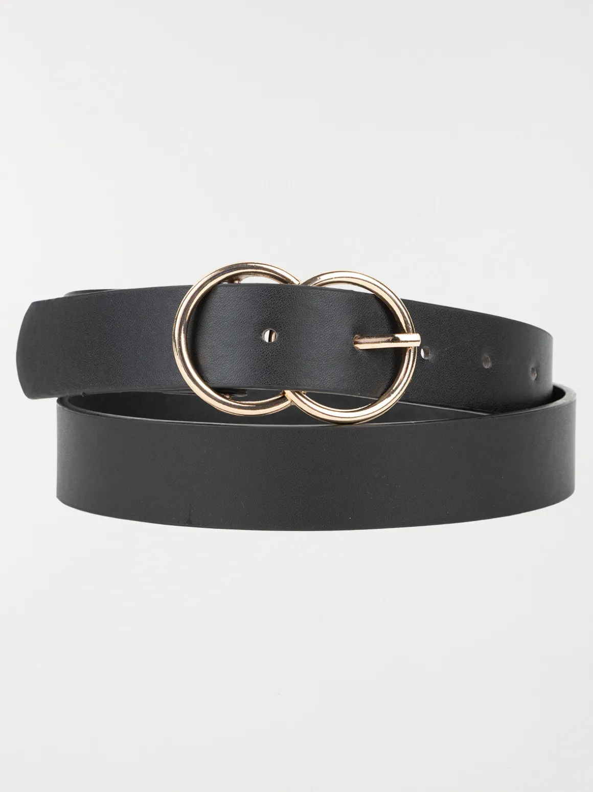 Ceinture double boucle arrondie femme