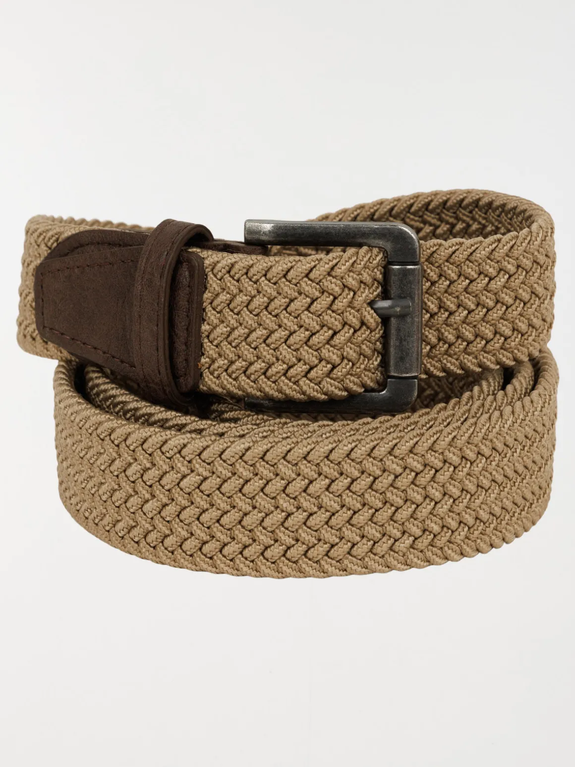 Ceinture élastique beige homme