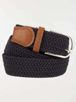 Ceinture élastique marine navy homme