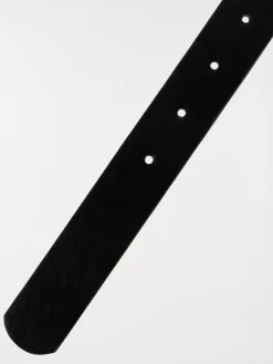 Ceinture noire boucle dorée femme