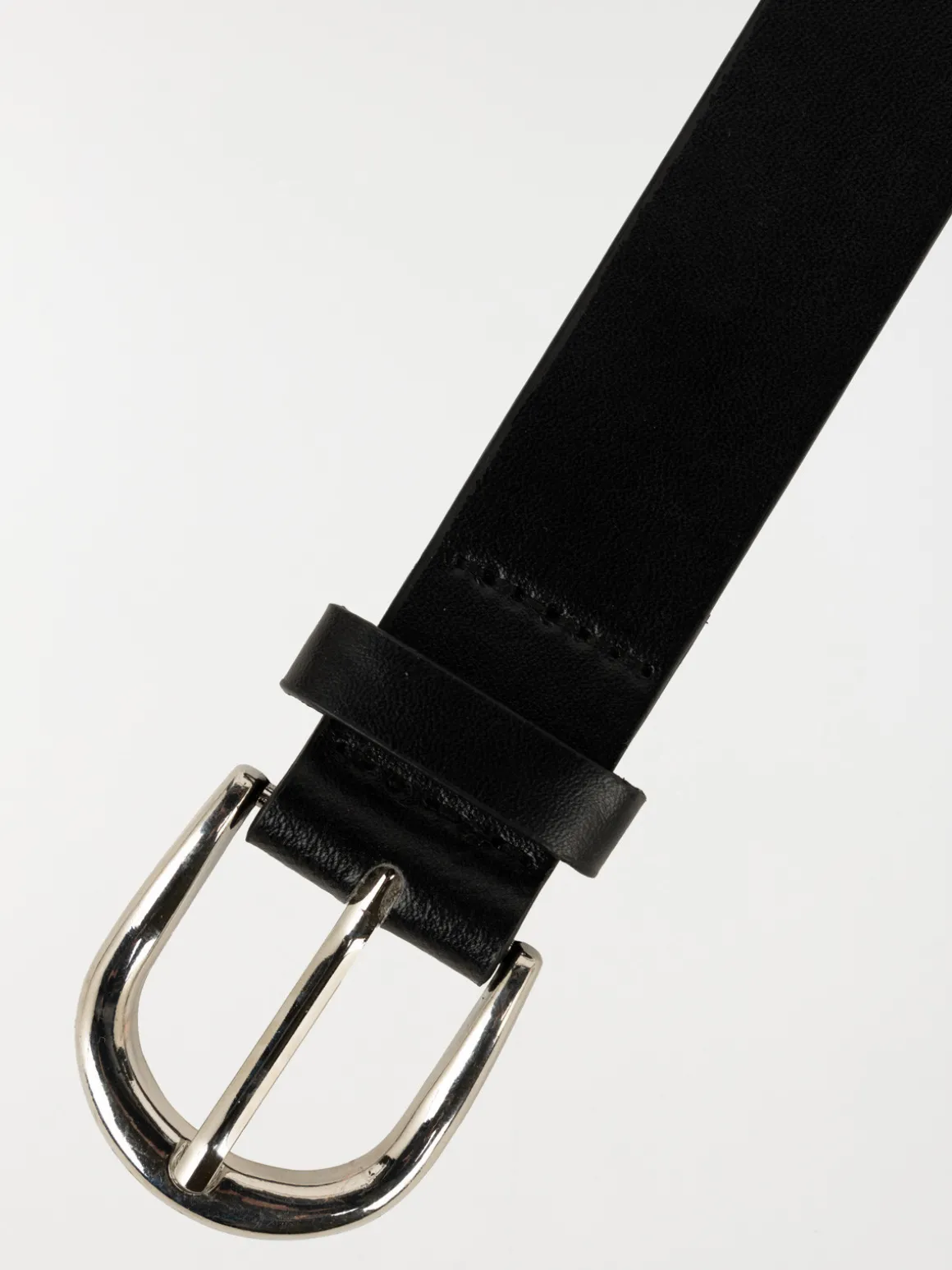 Ceinture noire boucle dorée femme
