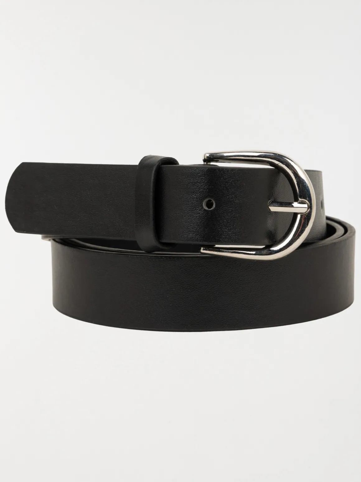 Ceinture noire boucle dorée femme