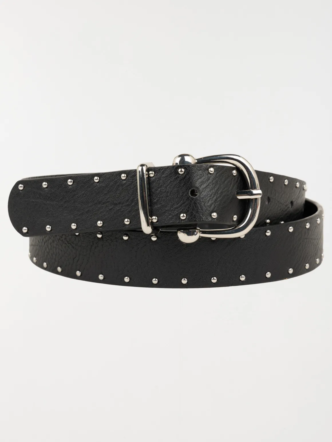 Ceinture noire clous femme