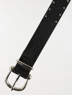 Ceinture noire clous femme