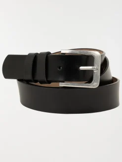 Ceinture noire cuir homme