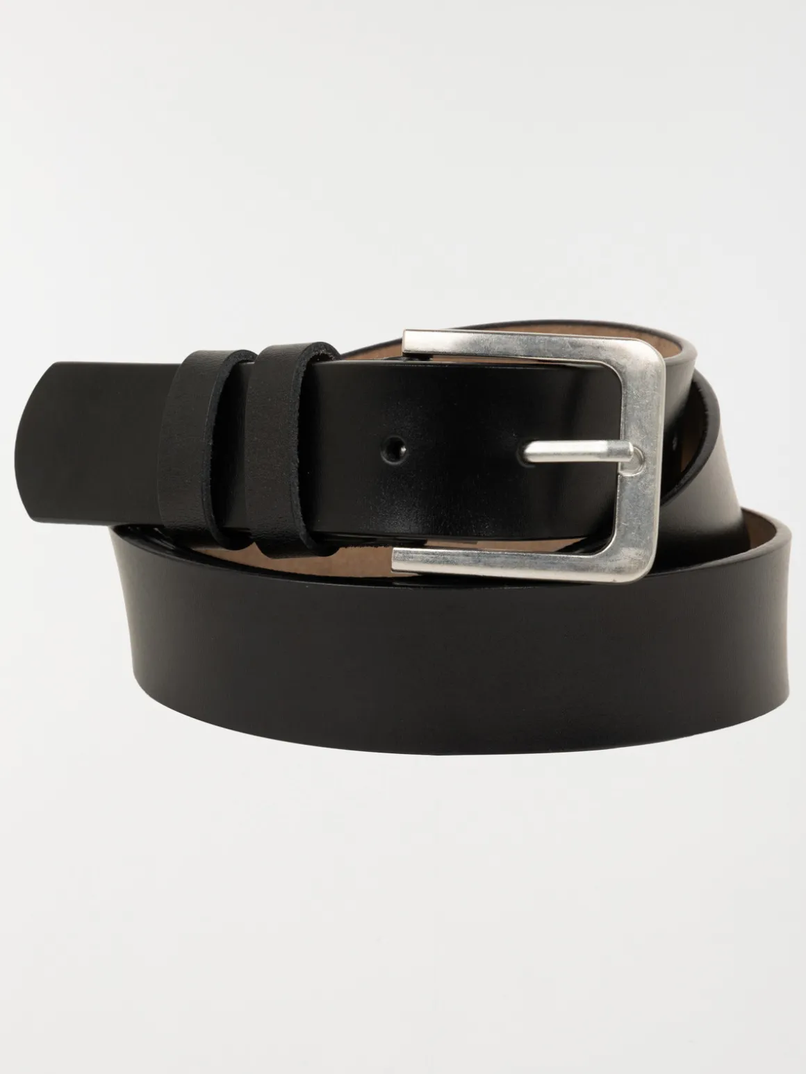 Ceinture noire cuir homme