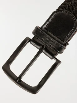 Ceinture noire élastiquée homme