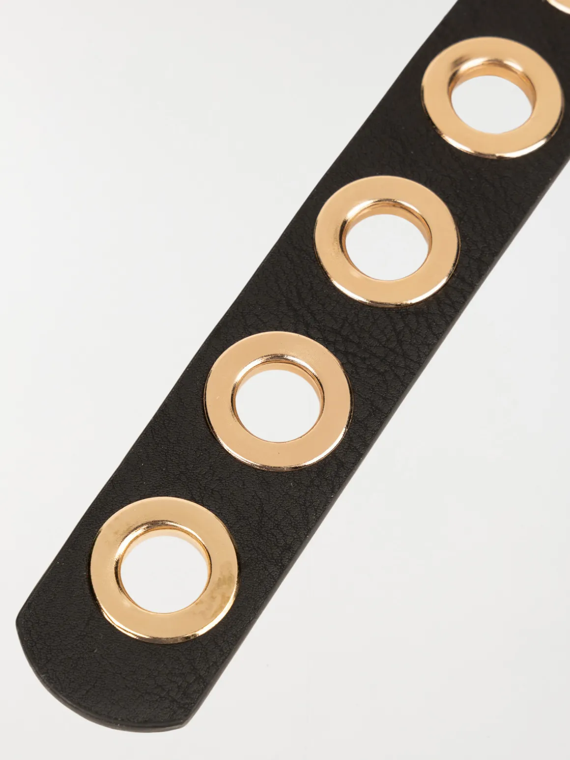 Ceinture oeillet noire femme