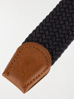 Ceinture tressée et élastiquée homme