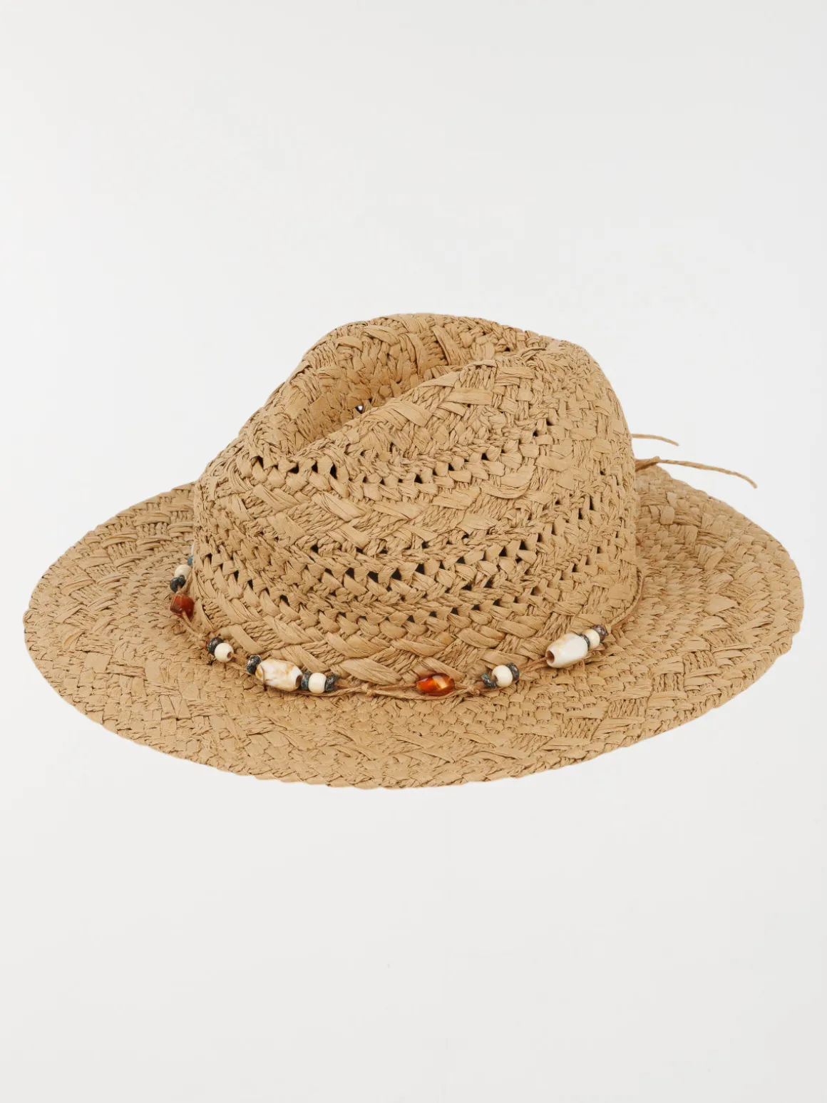 Chapeau en paille tressée femme