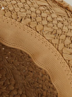 Chapeau en paille tressée femme