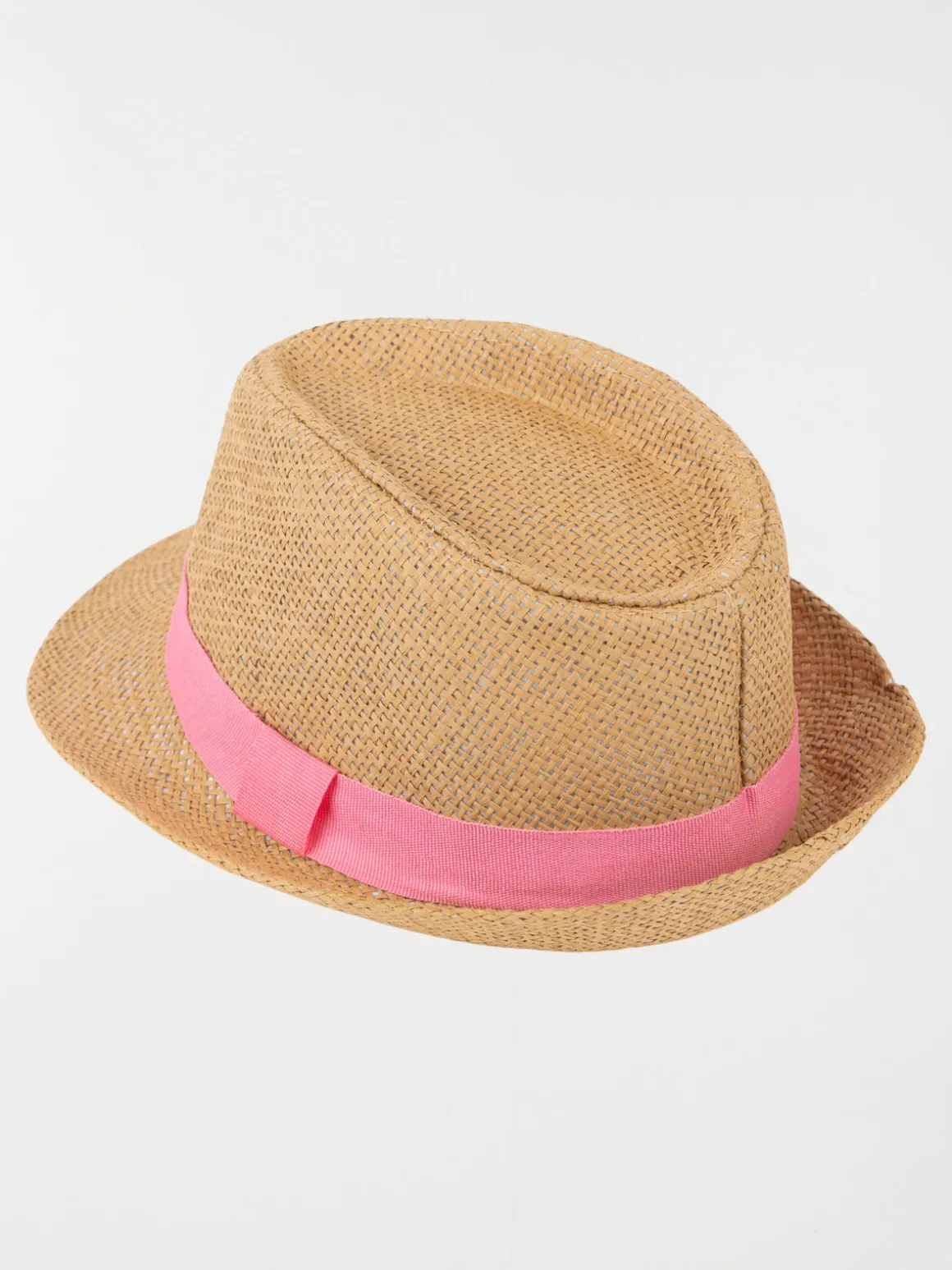 Chapeau paille ruban sorbet fraise fille