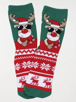 Chaussette de Noël renne lunette soleil
