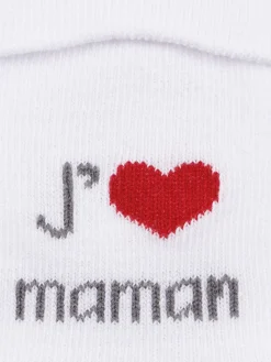 Chaussettes blanches message bébé