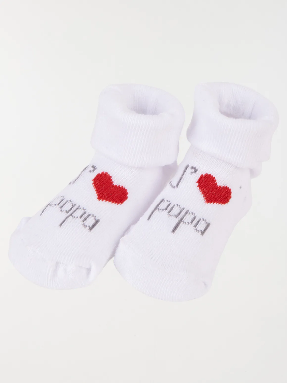 Chaussettes blanches message bébé