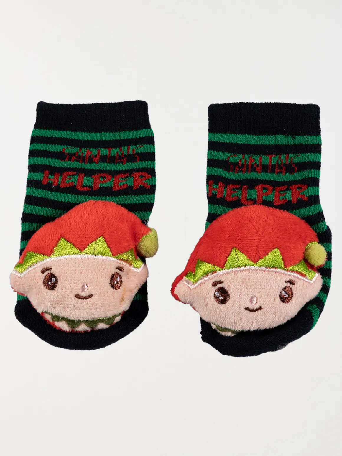 Chaussettes de Noël lutin vert bébé