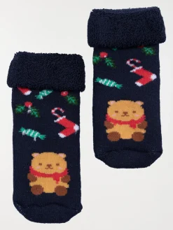 Chaussettes de Noël ourson bébé