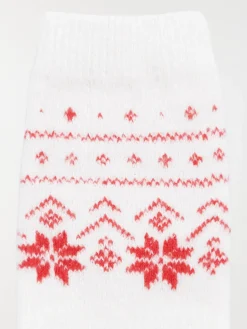 Chaussettes douces imprimé de noël femme