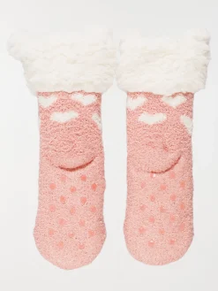 Chaussettes douces ourson et coeur fille