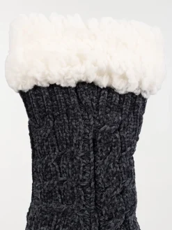 Chaussettes hautes femme revers doux