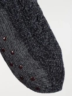 Chaussettes hautes femme revers doux