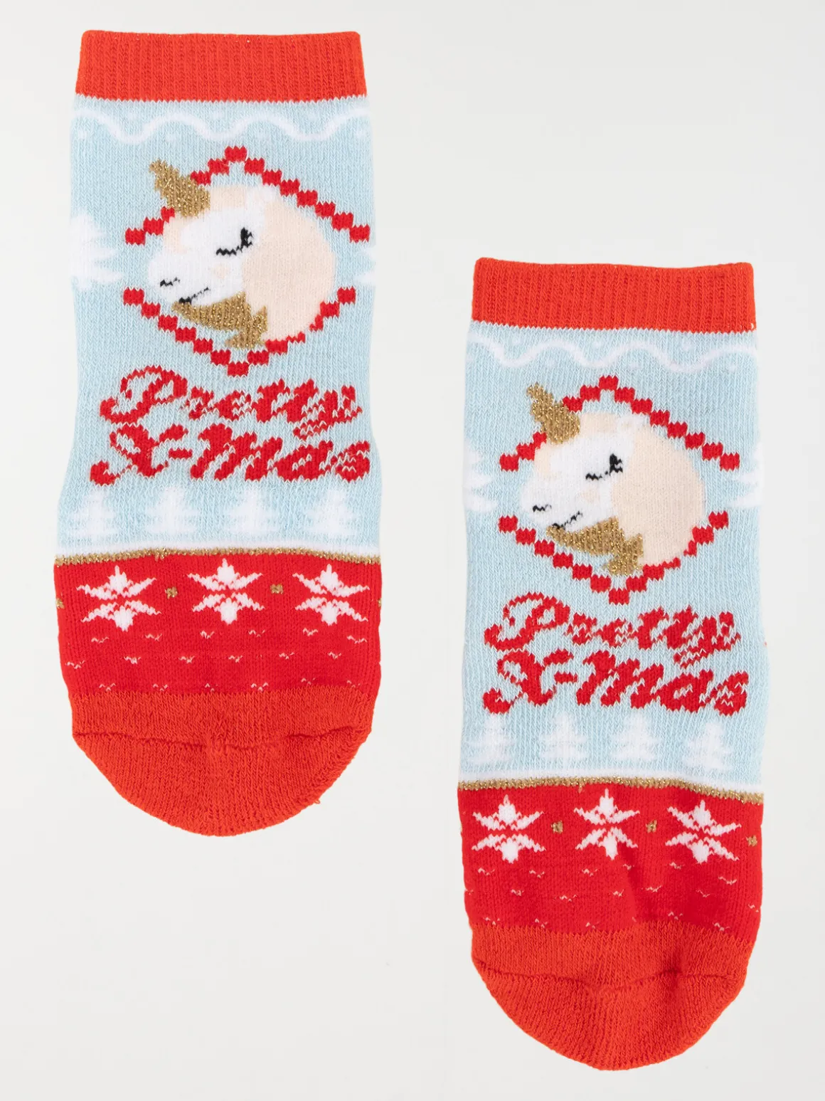 Chaussettes licorne de noël enfant
