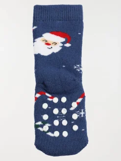 Chaussettes père-noël bébé navy