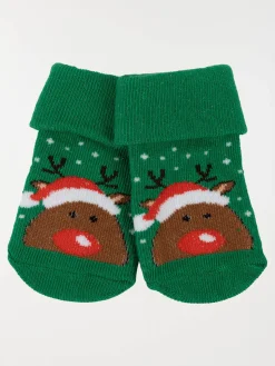 Chaussettes renne de Noël bébé